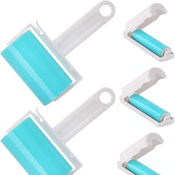 Sticky Lint Roller 3 Pack, Reusable Washable Lint Roller Pet Hair Remover Include Large and Small Size Cleaner for Clothes, Pet Hairs, Carseats