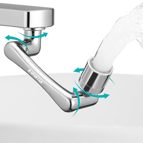 1440° Sink Faucet Aerator Extension Swivel Faucet Extender for Toddlers, 2 Sprayer Mode Bathroom Kitchen Faucet Attachment Tap Head Replacement for Face Washing Smart Faucet Attachment