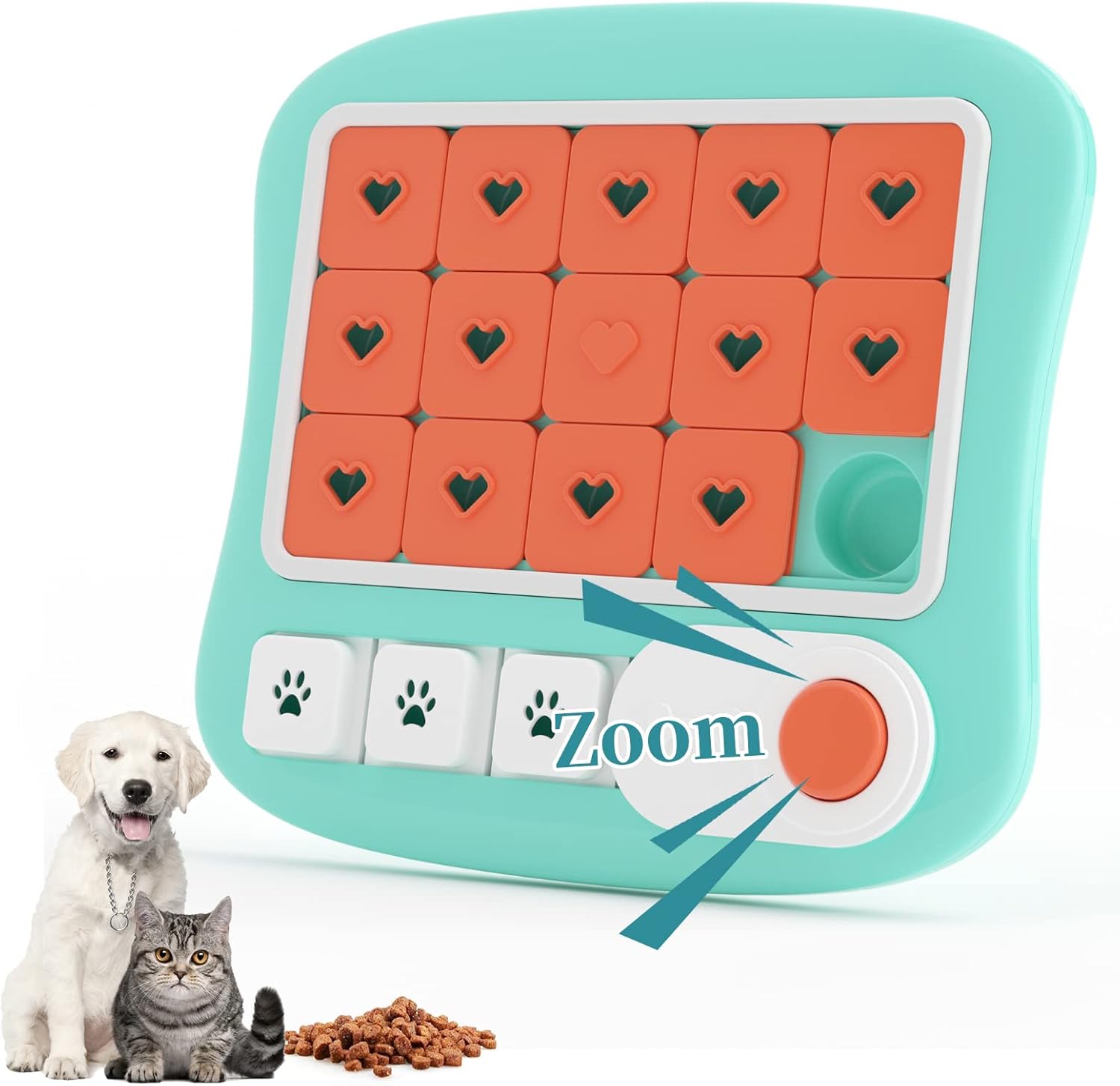 Interactive Dog Treat Puzzle Toys for IQ Training & Mental Stimulating,Fun Slow Feeder,Large Medium Small Dogs Enrichment Toys with Squeak Design