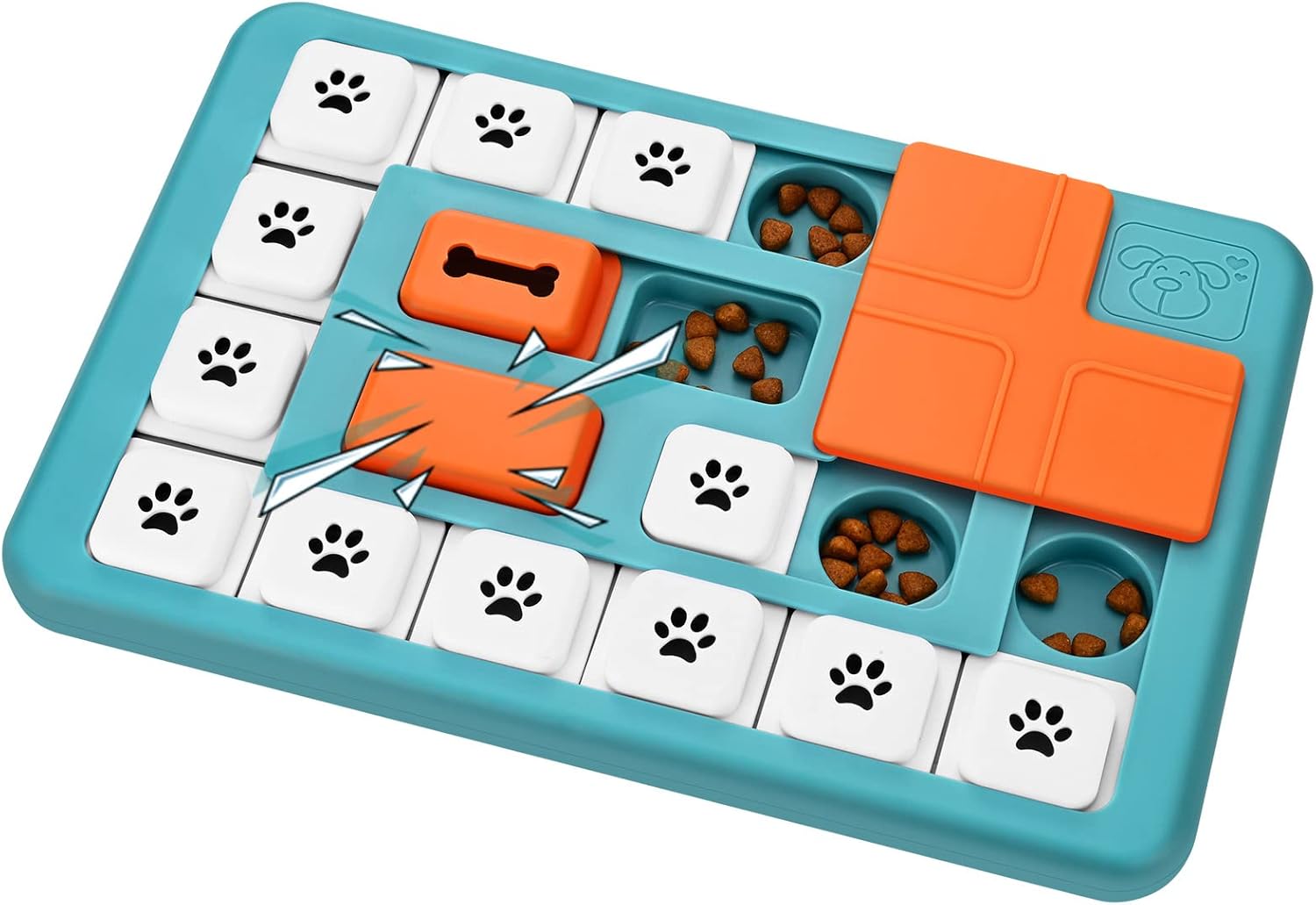 Interactive Dog Treat Puzzle Toys for IQ Training & Mental Stimulating,Fun Slow Feeder,Large Medium Small Dogs Enrichment Toys with Squeak Design