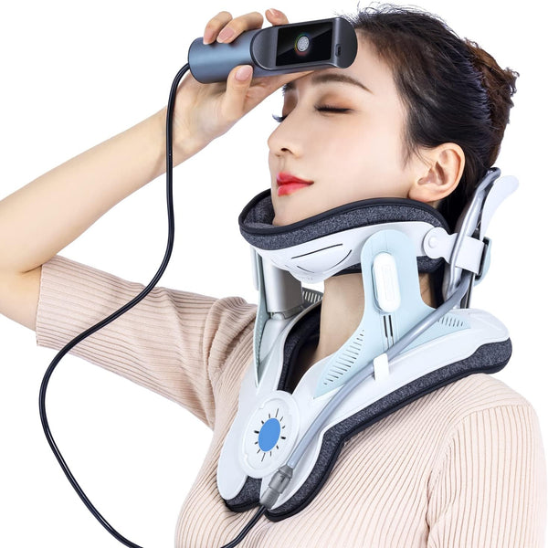 Cervical Neck Traction Device, Home Use Neck Traction Device with Electric Air Pump, Easy to Wear and Fully Adjustable