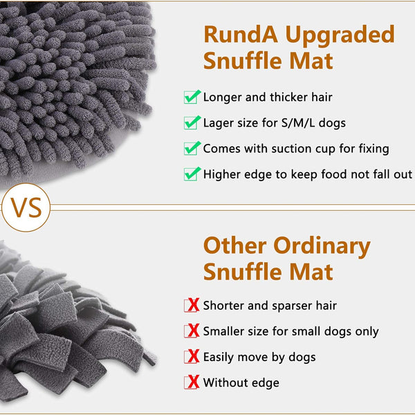 Snuffle Mat for Dogs, 17'' X 21'' Dog Sniffing Interactive Feeding Game Boredom, Puzzle Toys Encourages Natural Foraging Skills and Stress Relief Small/Medium/Large Dogs