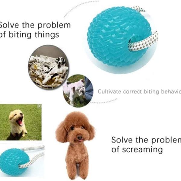 Multifunction Pet Molar Bite Toy Cleaning Teeth Safe Elasticity Soft for Dog Puppy Dog Rope Toys